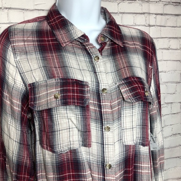 Maurices Long Sleeve Button Down Plaid Shirt Size Small - Picture 2 of 8